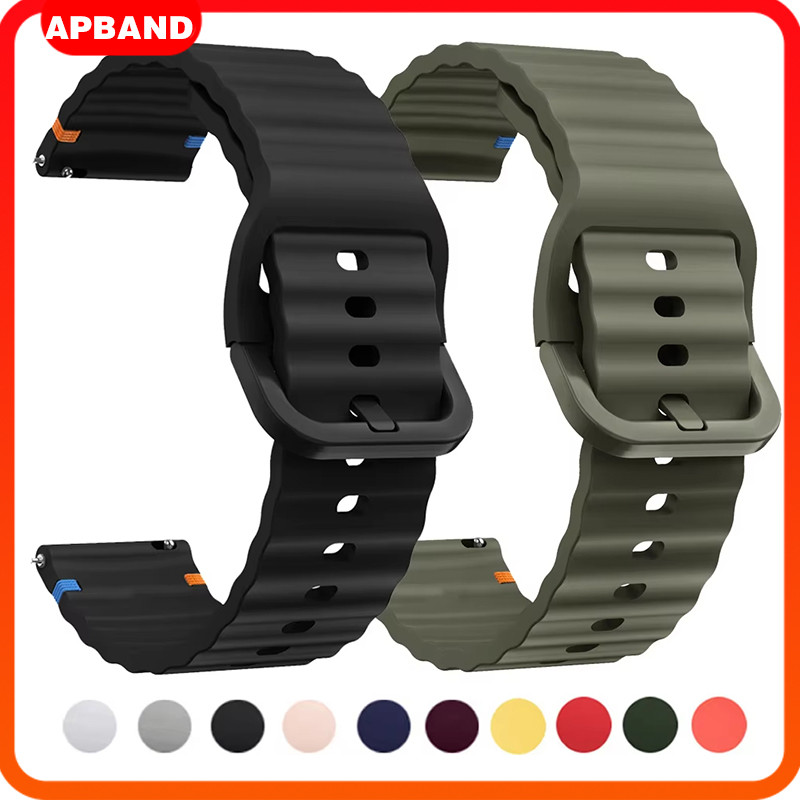 Pulseira De 18 20 22mm Silicone Para Relógio Smartwatch Samsung Galaxy Watch/Huawei/Amazfit/Redmi Watch 5 Active/Lite