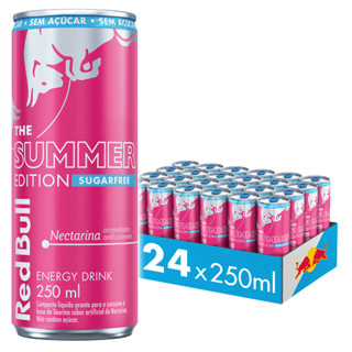 Pack de 24 latas Red Bull Energético, Summer Edition, Nectarina, Sem Açúcar, 250ml em Oferta na Shopee
