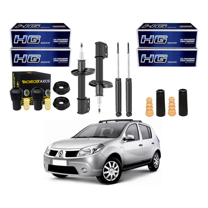 Kit Amortecedor Dianteiro Traseiro Sandero 1.0 2007 A 2013