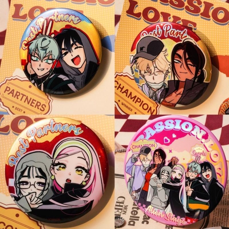 4 Pçs/Set Coreano Manga Terceiro Aniversário Café Tema Alien Stage Mizi Sua Ivan Até Hyuna Luka 58mm Crachá Broche Pin C em Oferta na Shopee