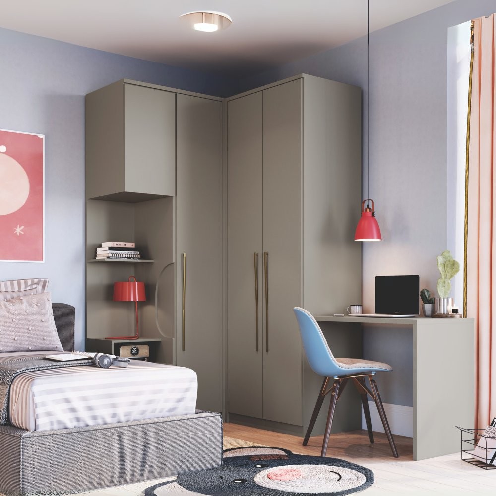 Guarda Roupa Casal Modulado 4 Peças Elegance em Oferta na Shopee