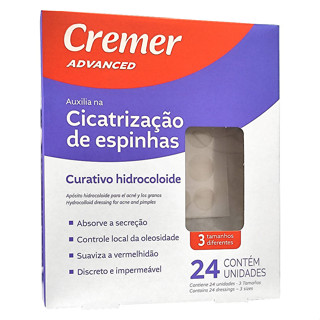 Curativo Hidrocoloide Cicatrização de Acnes e Espinhas 24 Un. Cremer em Oferta na Shopee