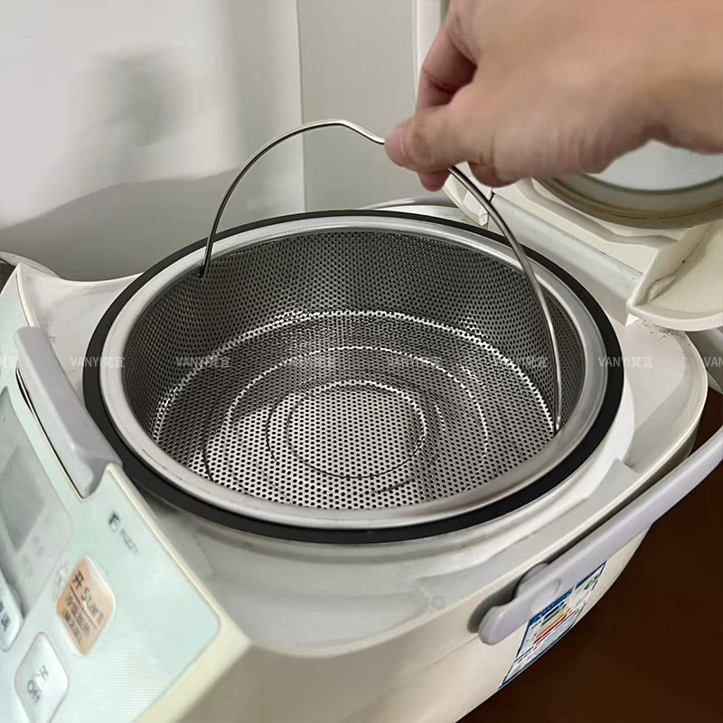 Panela de arroz em aço inoxidável 304, vaporizador, forro de panela de arroz, panela a vapor, grade de vapor, Rack de va