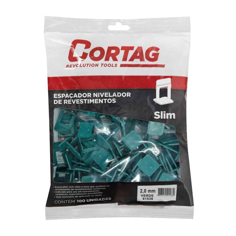 Espaçador para Nivelamento Slim 100 Peças 2mm Cortag