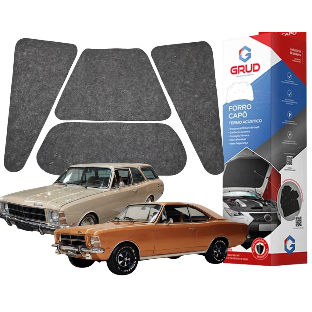Kit Forro Capo Manta Acustica GM Chevrolet Opala / Caravan 1980 a 1990 com Grampo (GRUD GTC 5109)