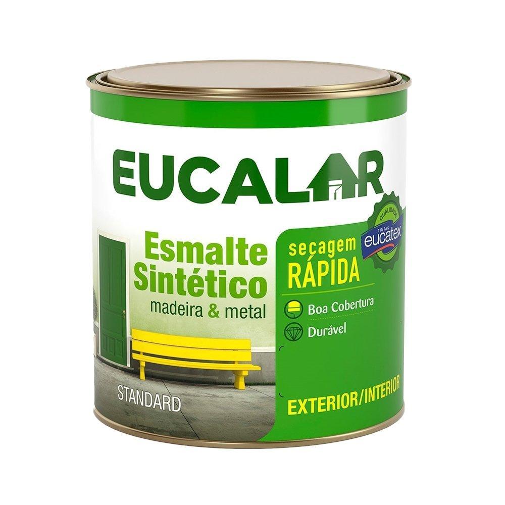 Tinta Esmalte Eucalar Brilhante 900ml Cinza Médio