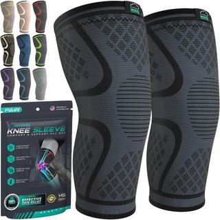 Joelheira de Compressão Modvel para Mulheres e Homens, Pacote com 2 Joelheiras para Corrida e Alívio da Dor no Joelho, M