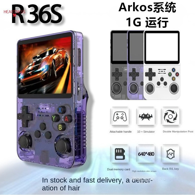 1G operação novo estilo R36S Kaiyuan Console de jogo portátil Retro GBA arcade clássico FC arcade portátil PSP