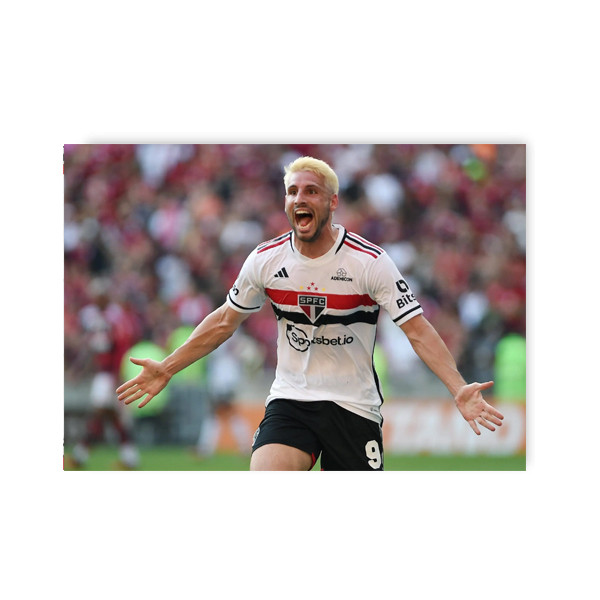 Quadro Decorativo São Paulo SPFC Campeão Copa do Brasil BETANO Gol do Calleri 2023 em MDF
