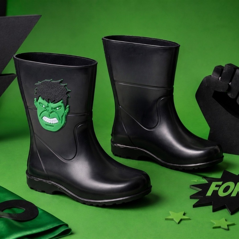 Galocha Kids Liga da Justiça Batman Preto/Amarelo DESCONTO