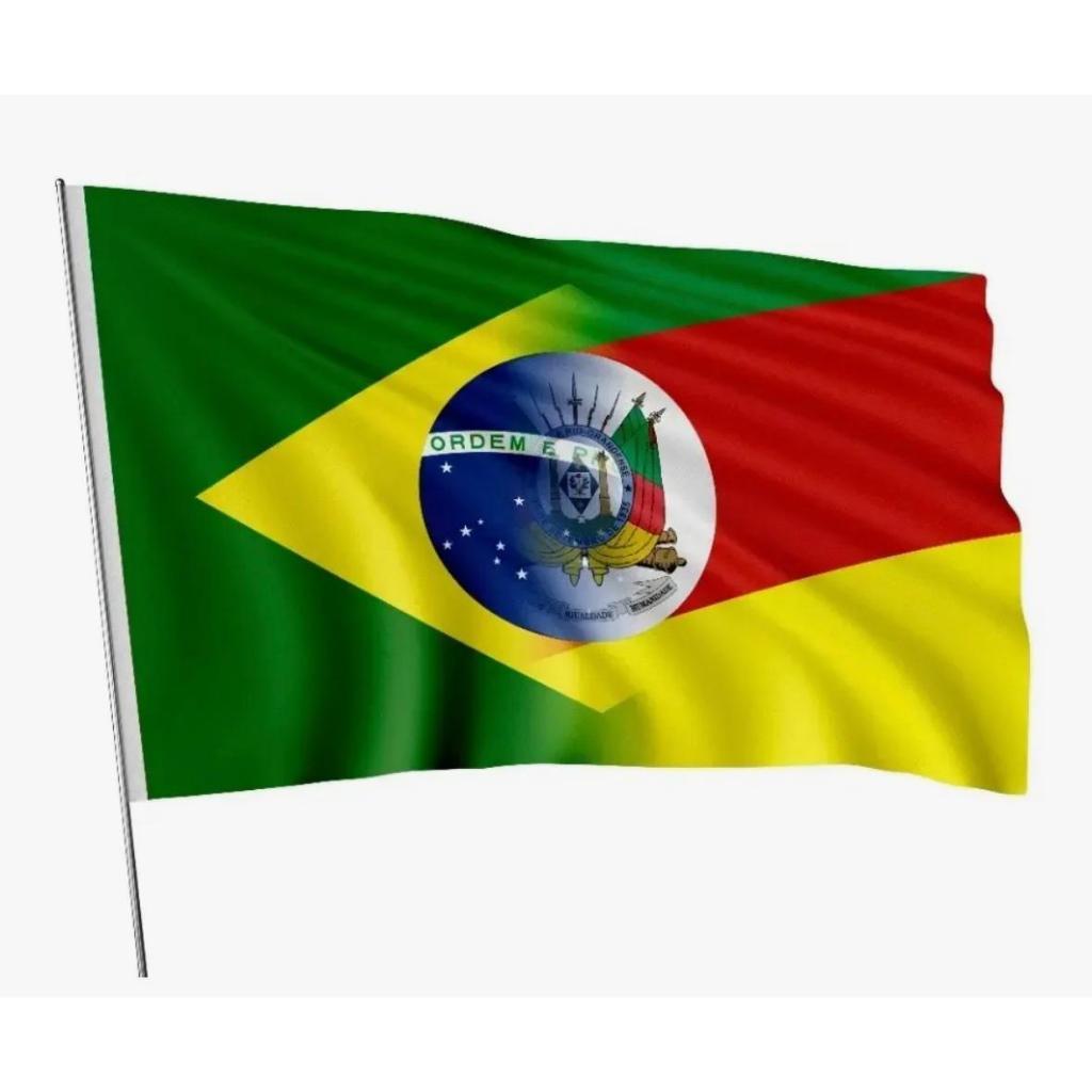 Kit Bandeiras Do Brasil E Rio Grande Do Sul | 50cm X 70cm