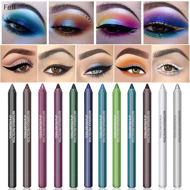 [Fel] Caneta De Sombra Delineador 14 Cores Monocromático De Alta Multifuncional À Prova D'água Pérola Glitter Gel Maquia
