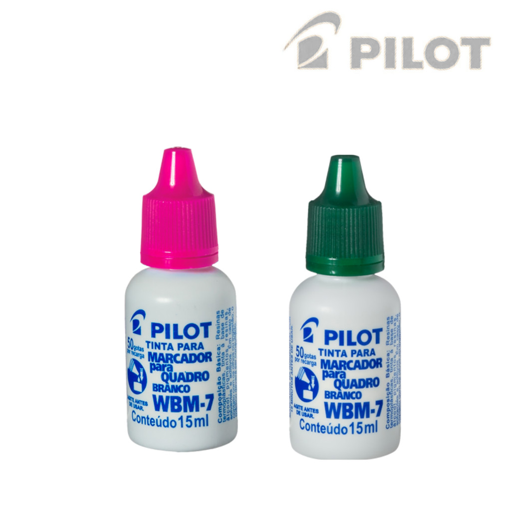 Kit 2 Reabastecedor Para Marcador De Quadro Branco WBM-7 - PILOT Cor:Rosa e Verde
