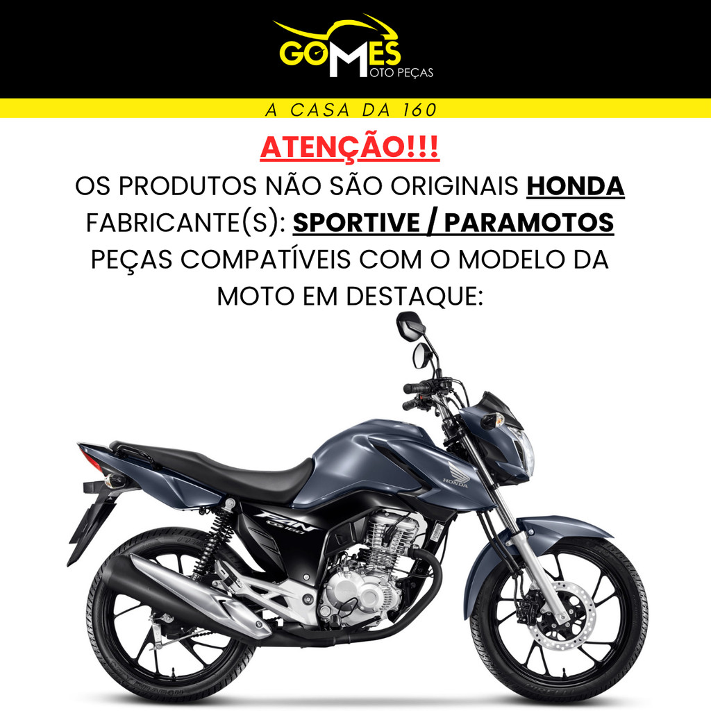 Kit Carenagem Cg Fan 160 2016 até 2024 Asa Tanque Máscara Frontal Aranha Paralama Rabeta Traseira