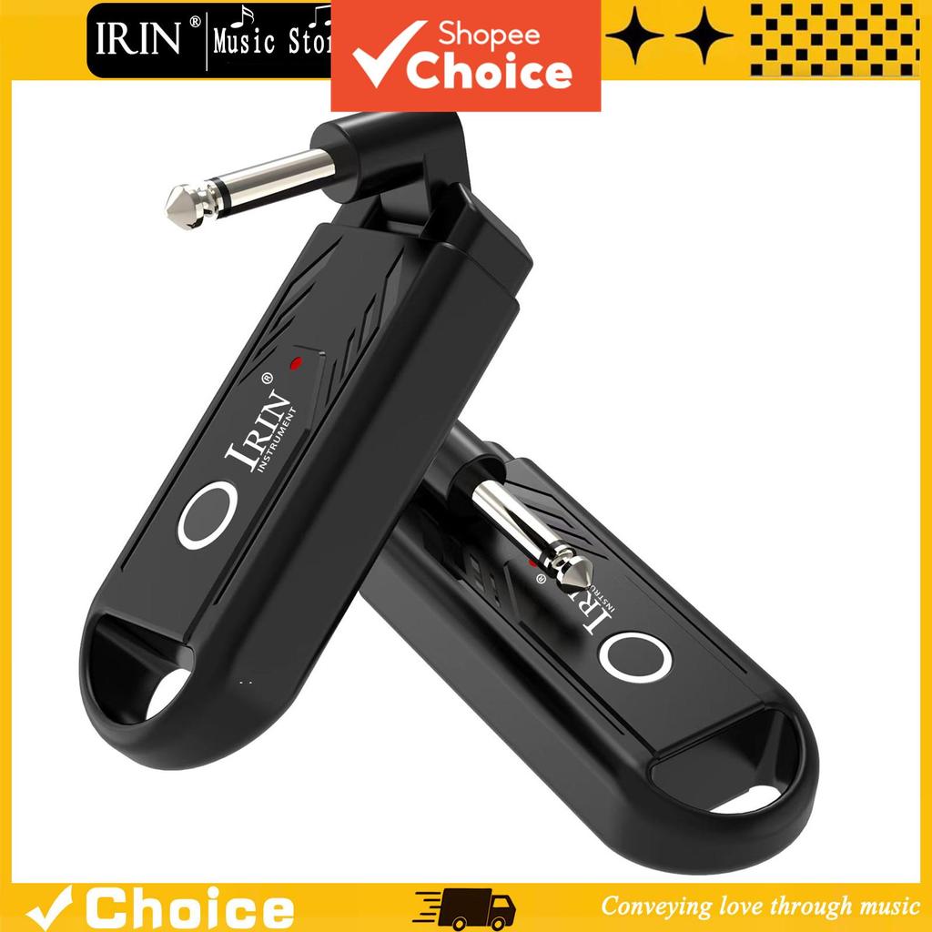 Sistema de Guitarra IRIN IN-70 | Transmissor e Receptor Zero Delay Recarregáveis | Kit Antirruído 5,8G