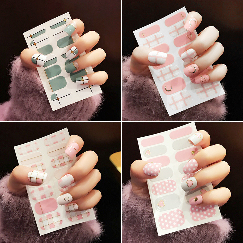 Z Influencer Auspicioso Adesivos de manicure mais vendidos Atacado Adesivos de unhas dourados 3d Imitação de diamante Pe