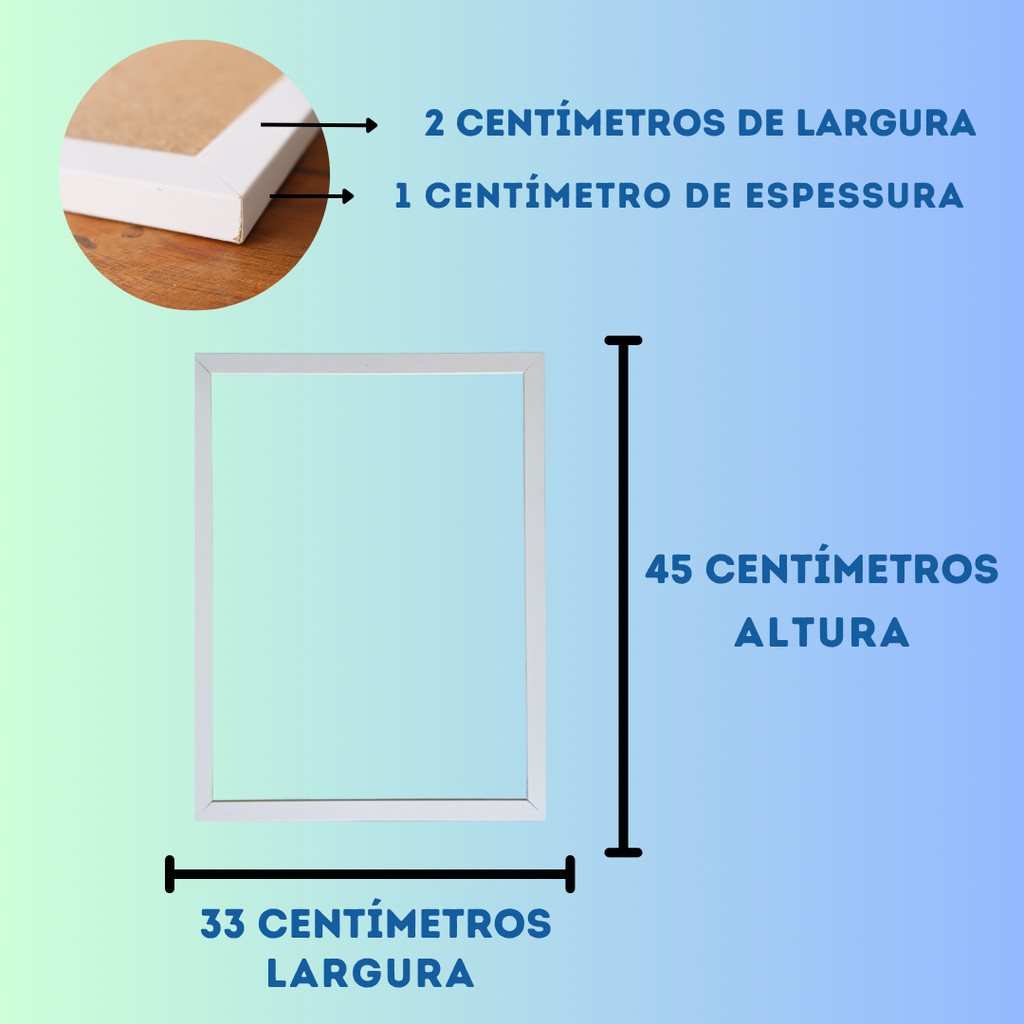 Quadro Decorativo 33x45 São Miguel Arcanjo Mold Branca