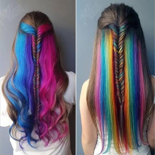 Trava De Cabelo Sintético Coloridas 50 CM Perucas Mecha Corda aplique de cabelo