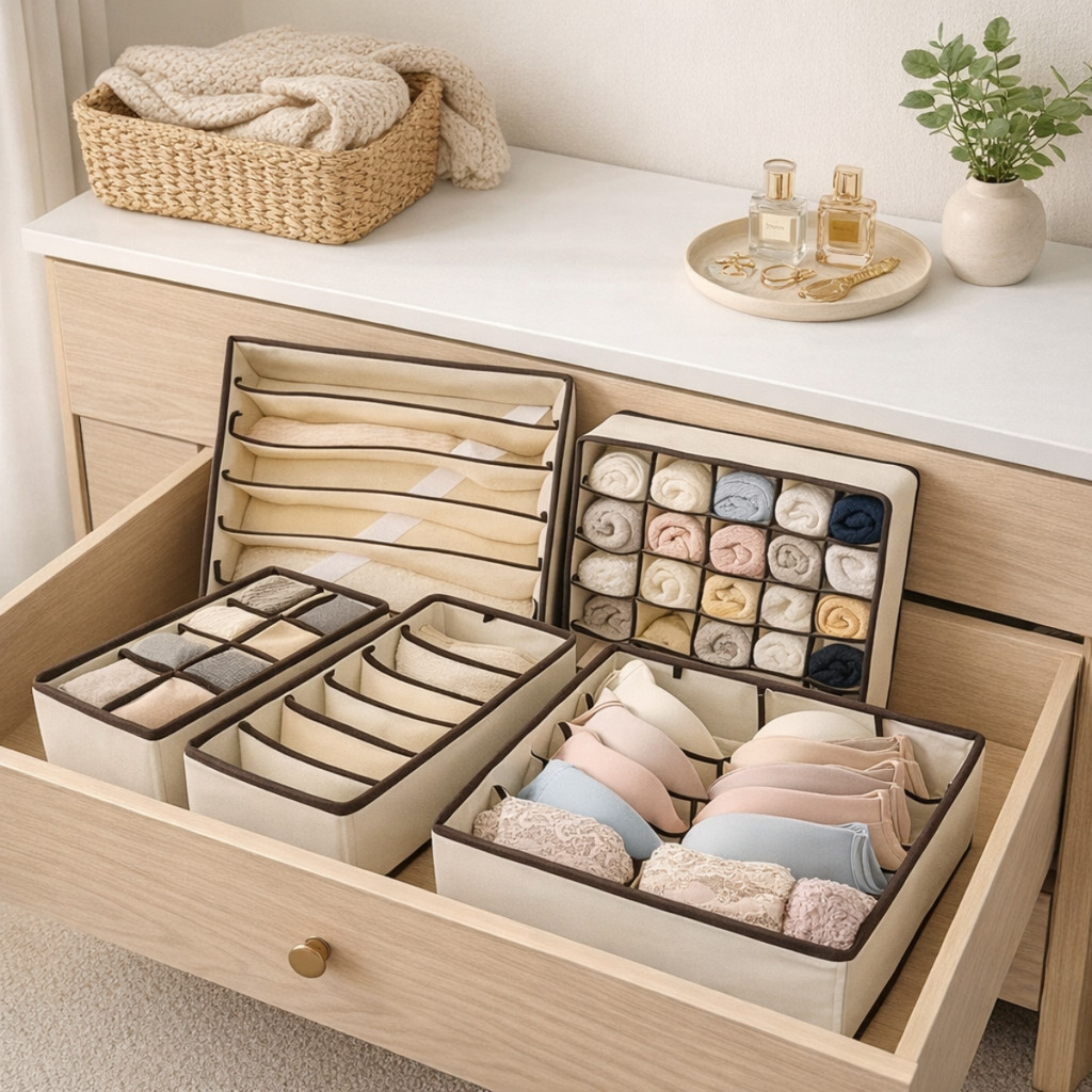 Kit Organizador Gaveta Colmeia 4 Peças Lingerie Acessórios — imagem 2 de 2