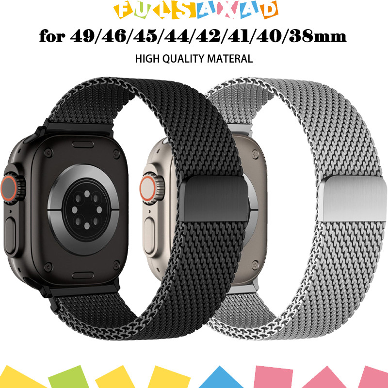 Pulseira De Metal Aço Magnético Para Smartwatch IWatch Ultra 4/SE 3 2 Série 12 11 10 9 8 7 6 5 4 49 46 45 44 42 41mm