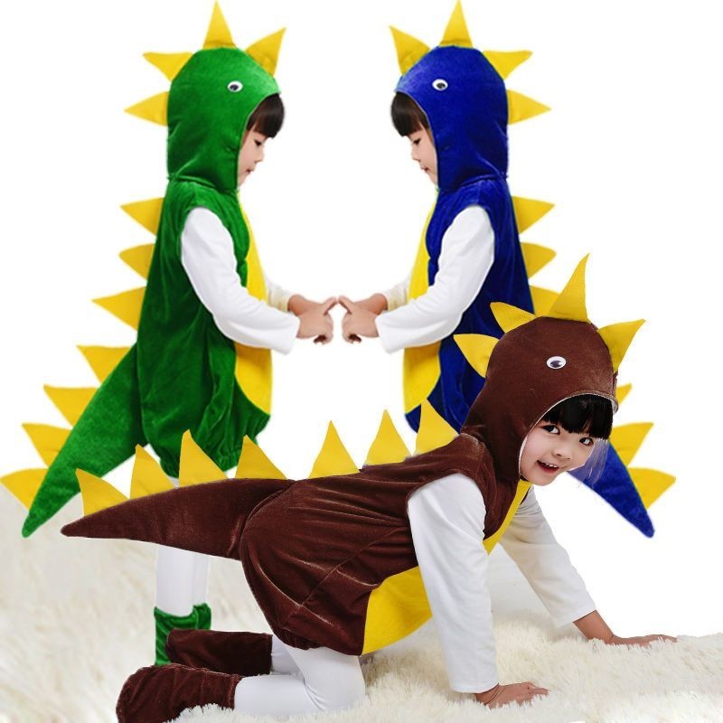 Crianças trajes de desempenho dinossauro crianças trajes do jardim de infância crianças trajes dos desenhos animados peq