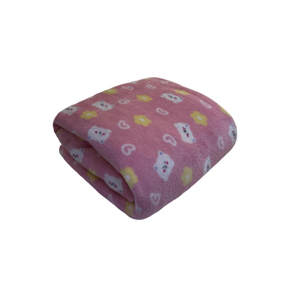 Lençol com Elástico Solteiro Plush Microfibra Fleece Infantil Gatinha Arrumadinho Enxovais