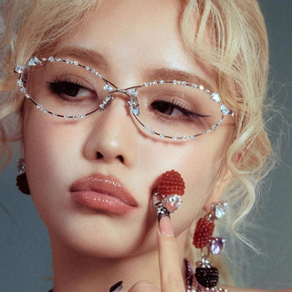 Novos Óculos de Sol de Luxo com Diamantes para Homens e Mulheres, Óculos de Sol de Metal Personalizados com Strass Ovais