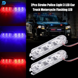DGR 2 Pçs Luz Estroboscópica 3 Led Carro Caminhão Motocicleta Piscando Aviso De Emergência Traseiro Cauda Freio Parar Lu em Oferta na Shopee
