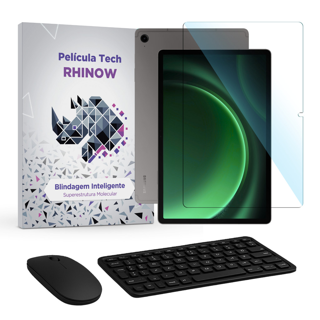 Kit Película de vidro para Samsung Galaxy Tab S9 FE/S10 FE 10,9", Teclado e Mous