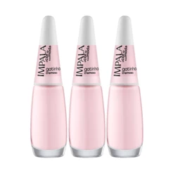 Kit 3 Esmalte Impala A Cor Da Moda Gatinha Cremoso Manicure