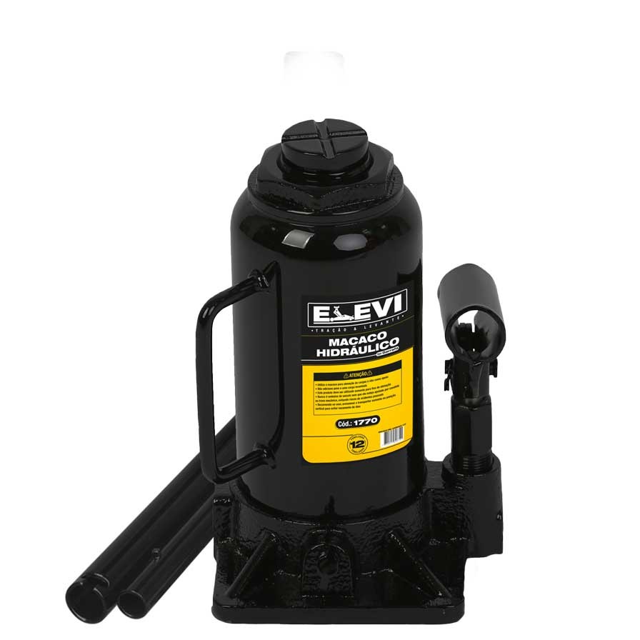 Macaco Hidráulico Tipo Garrafa 12Toneladas 1770 Elevi em Oferta na Shopee