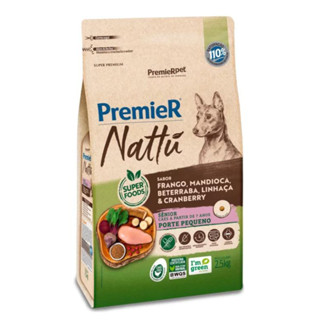Ração PremieR Nattu Para Cachorros Sênior Porte Pequeno Sabor Frango e Mandioca 2,5 Kg em Oferta na Shopee