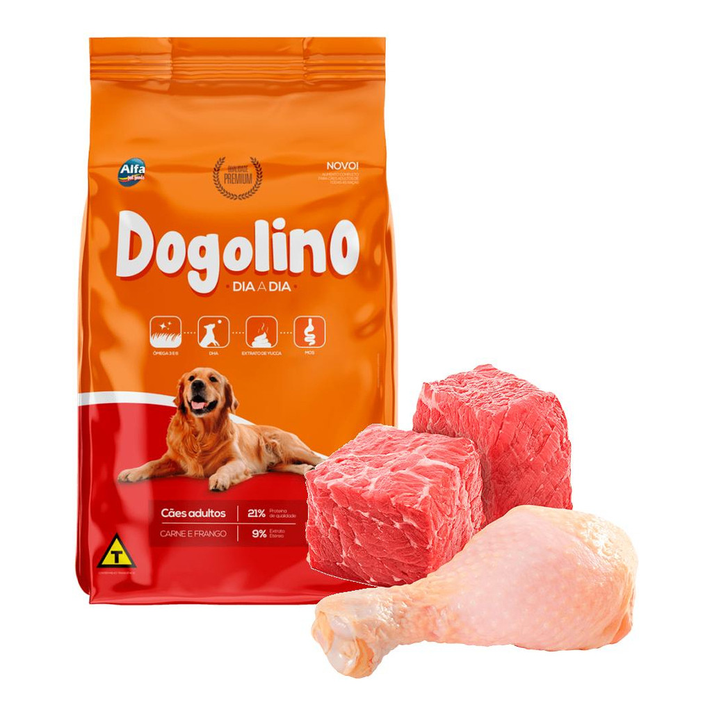 Ração Seca Adulto Cães 25kg Dogolino Premium Dog Special