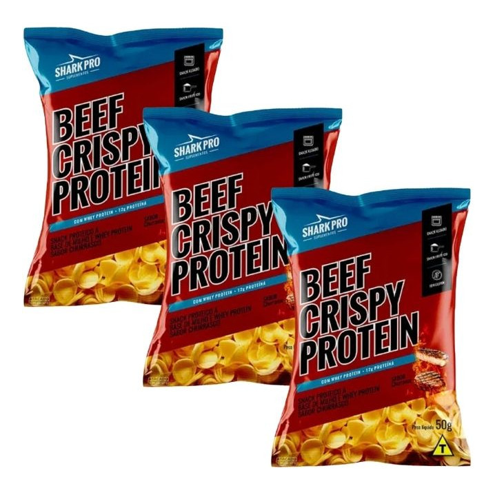 Kit 3x Snack Proteico Shark Pro Whey Protein 50g - Envio Rápido!