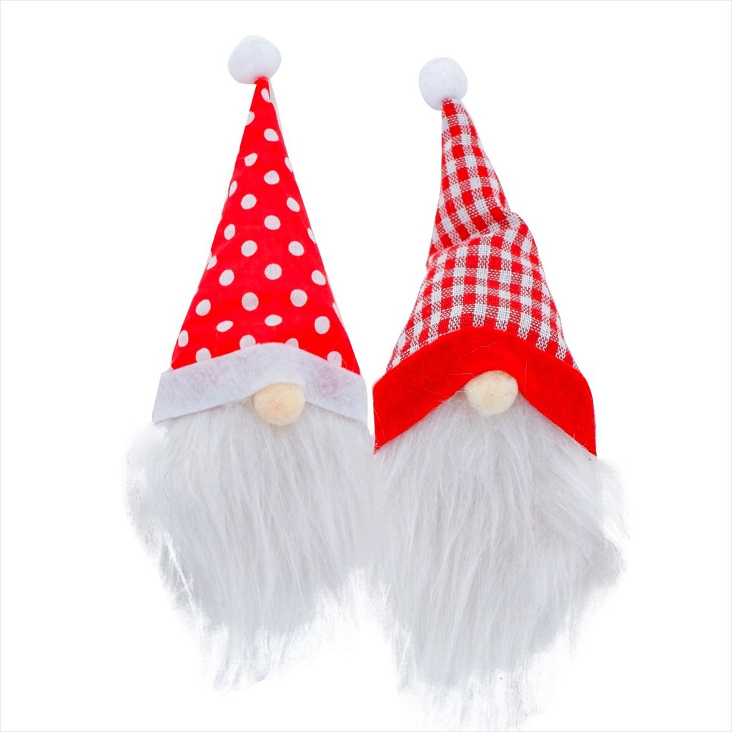 Carinha Gnomo Noel Vermelho Sortido 25CM Enfeite Natal 1 UN