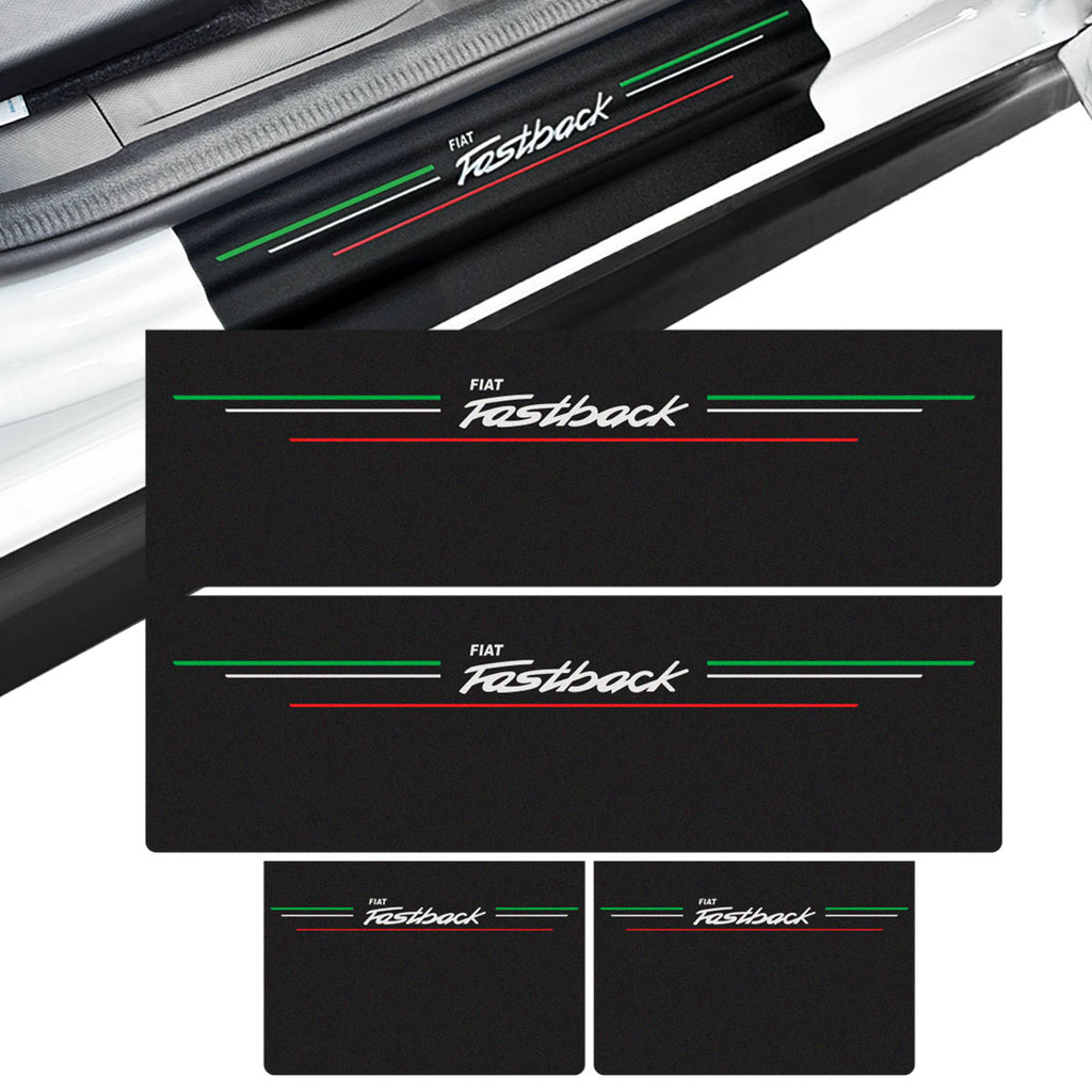 Soleira Da Porta Para Fiat Fastback 2025 Preto Texturizado em Oferta na Shopee