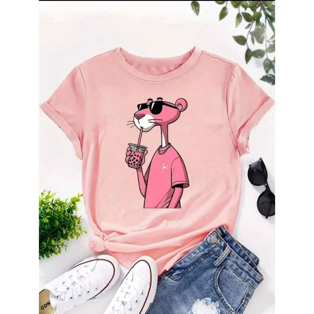 Camiseta Feminina Estampada Algodão 100% Alta Qualidade Moda Casual Confortáve