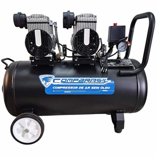Compressor de Ar Portátil Sem Óleo 50L 1HP 1200x2-50L COMPBRASIL em Oferta na Shopee