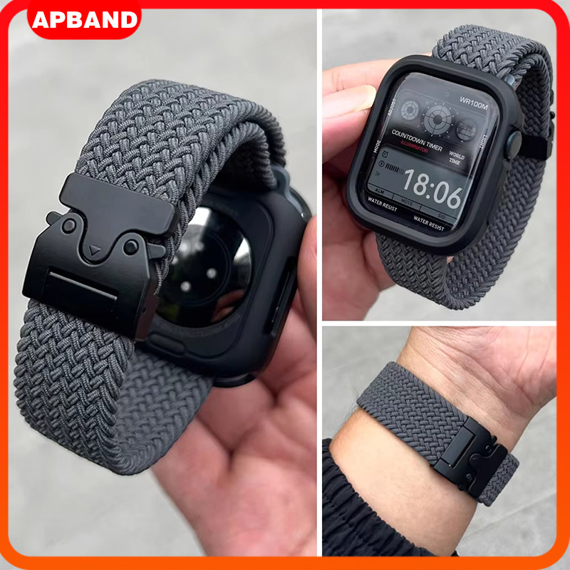 Pulseira De Nailon Magnético Tecido Para Para Relógio Iwatch Apple Watch Série 11 10 9 Ultra 3 2 49 46 45 44 42 41 40mm em Oferta na Shopee
