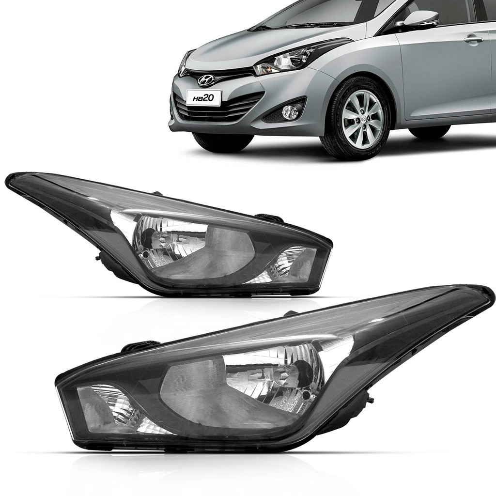Par Farol Hb20 Hb20s Hb20x 2012 2013 2014 2015 Máscara Negra