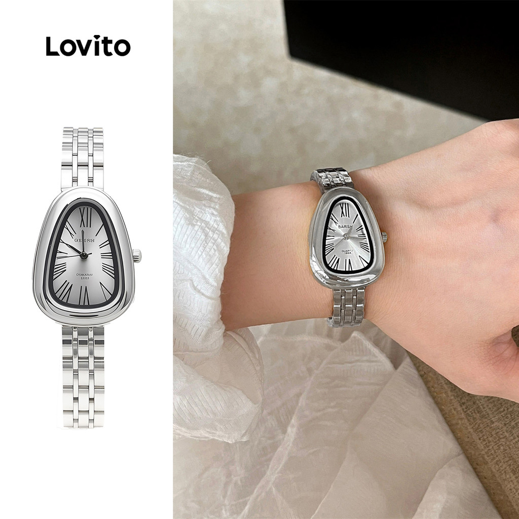 Lovito Relógio de Quartzo de Metal Elegante LFA96401 em Oferta na Shopee