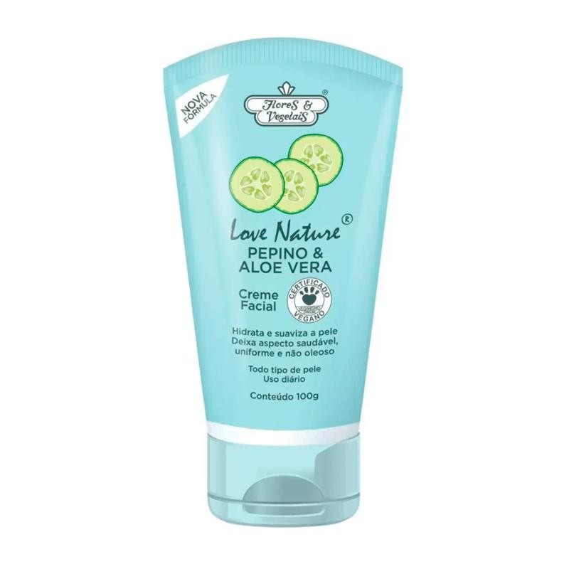 Creme Facial Flores e Vegetais Pepino 100g