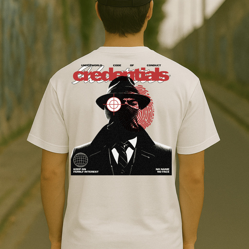 Camiseta Credentials Masculina Algodão 100% Premium Streetwear Oversized Casual Slim Treino Academia Confortável