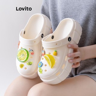 Lovito Casual liso verão frutas antiderrapante sandália plana para mulheres LFA71151 em Oferta na Shopee