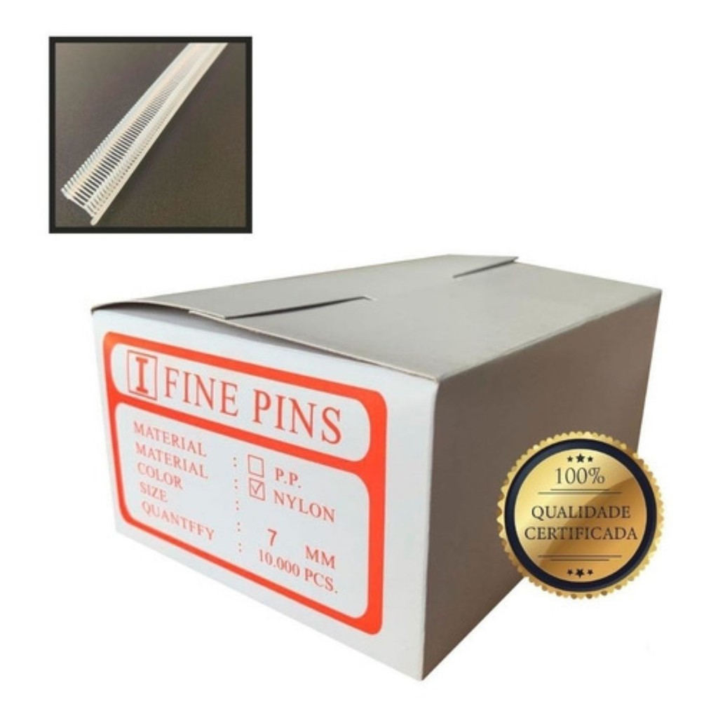 Tag Pin Fine 7mm Pino Nylon Aplicador Etiquetas 1000 Pçs STD PIN NYBC Plástico de Alta Qualidade
