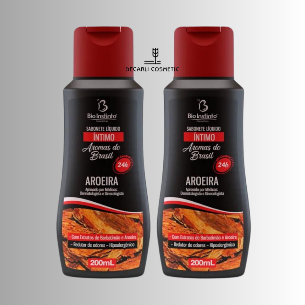2 UN Sabonete Íntimo Aroeira 200ml - Bio Instinto