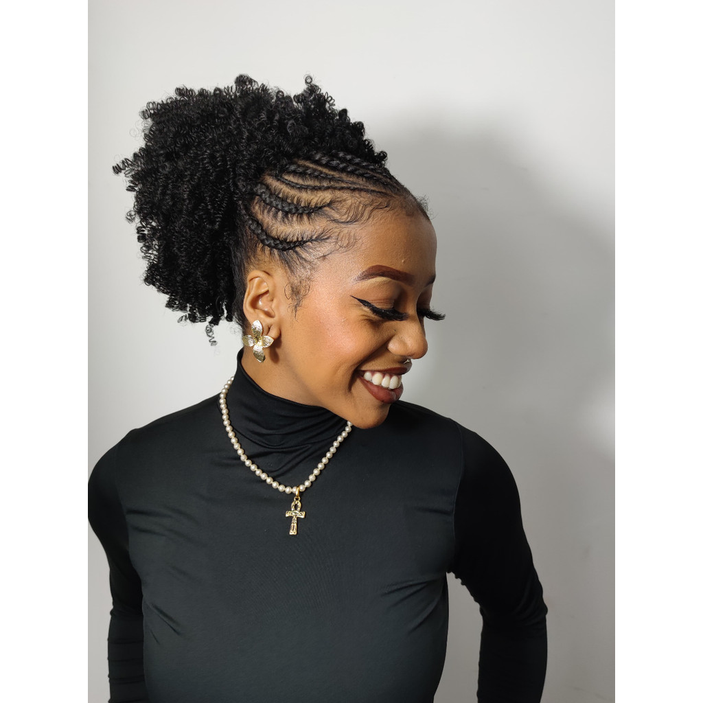 Afro Puff Cacheado Coque Cabelo Rabo de Cavalo Fashion Line AYLA 40cm 65g