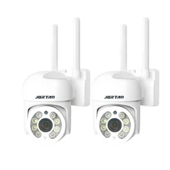 Kit 2 Câmera de Segurança Wi-fi HD Branco Infravermelho IP66 - com App YOOSEE