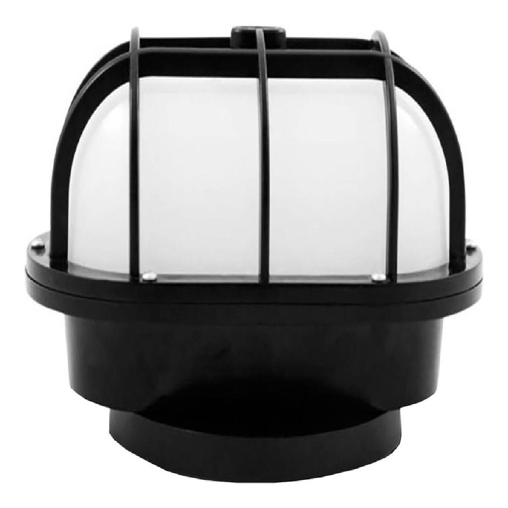 Luminaria Led Tartaruga Arandela 12w 3000k Preta Il70323