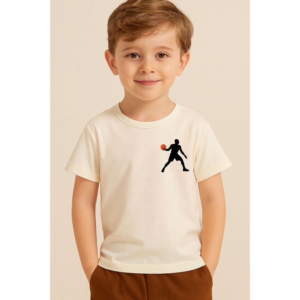 Camiseta Infantil Basquete – Malha 100% Algodão Confortável e Estilosa Mali Arte